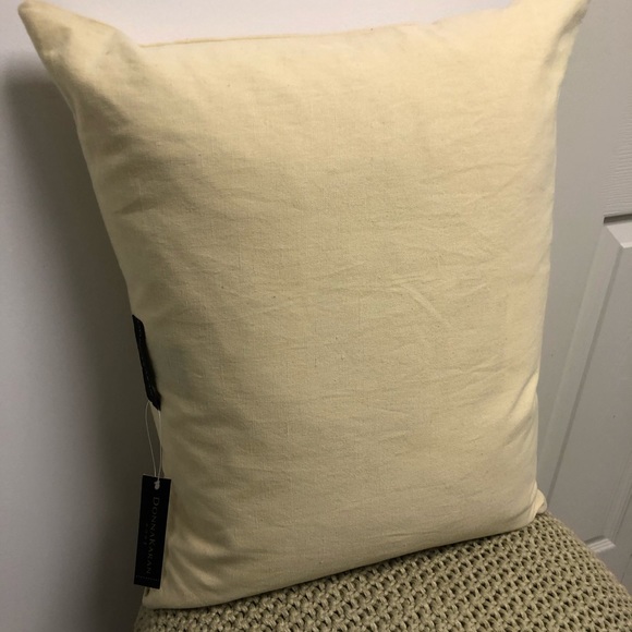 NWT Donna Karan Gold Embroidered 16x20 Pillow - Picture 4 of 5